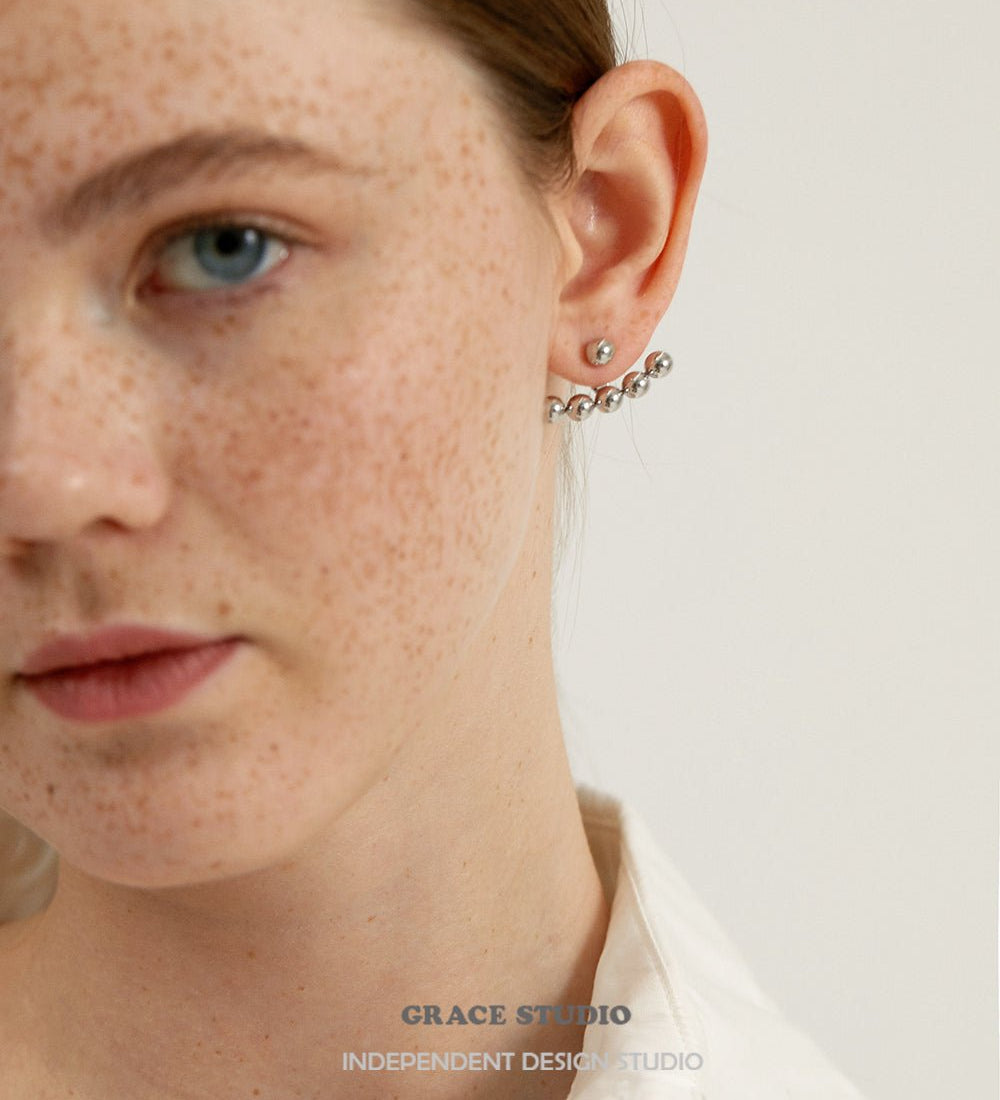 Modular Bead Ear Jacket Earrings