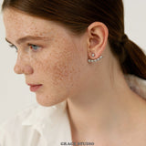 Modular Bead Ear Jacket Earrings