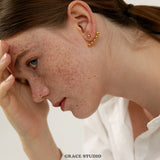 Modular Bead Ear Jacket Earrings