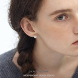 Moissanite Silver Mini Hoop Earrings