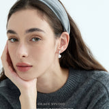 Brushed Double Sphere Drop Earrings