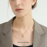 Whimsical Zirconia Elephant Pendant Necklace