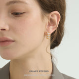 Sparkling Faceted Zircon Mini Hoop Earrings