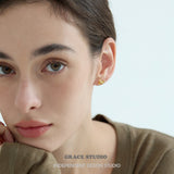 Crystal Barbed Wire Stud Earrings