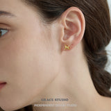 Crystal Barbed Wire Stud Earrings