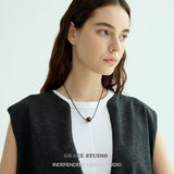 Tiger Eye & Black Onyx Bead Cord Necklace