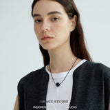 Tiger Eye & Black Onyx Bead Cord Necklace