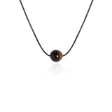 Tiger Eye & Black Onyx Bead Cord Necklace