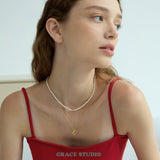 Mini Heart Freshwater Pearl Necklace