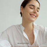 Sleek Teardrop Stud Earrings