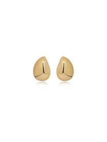 Sleek Sculptural Teardrop Stud Earrings - Grace Studio
