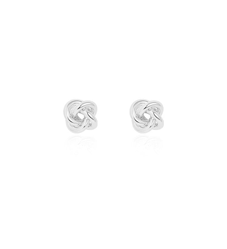 Interwoven Knot Stud Earrings