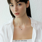 Sculptured Flow Curve Pendant Necklace