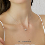 Sculptured Flow Curve Pendant Necklace
