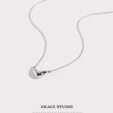 Sculptured Flow Curve Pendant Necklace