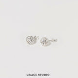 Halo Pavé Stud Earrings