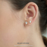 Teardrop Cut Stud Earrings