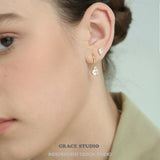 Duo Sparkle Drop Earrings