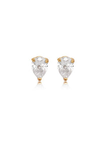 Teardrop Cut Stud Earrings - Grace Studio
