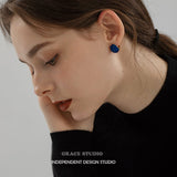 Enamel Orb Vintage Stud Earrings