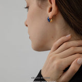 Enamel Orb Vintage Stud Earrings