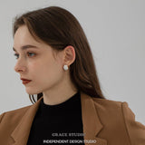 Enamel Orb Vintage Stud Earrings