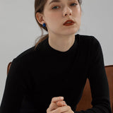 Enamel Orb Vintage Stud Earrings