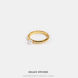 Orb Accent Pearl Ring