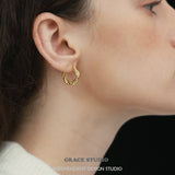 Braided Texture Hoop Earrings