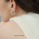 Braided Texture Hoop Earrings