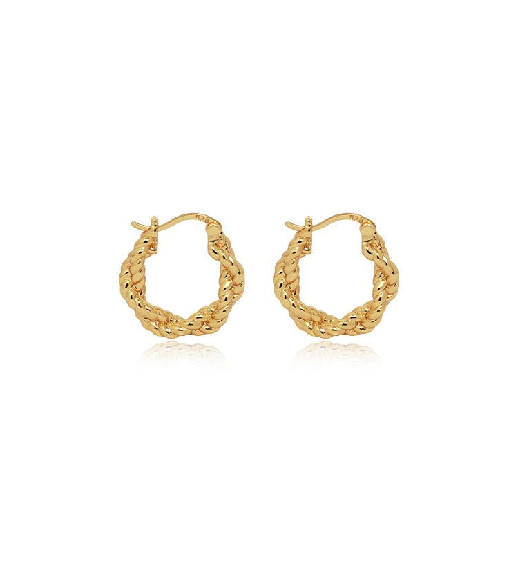 Braided Texture Hoop Earrings