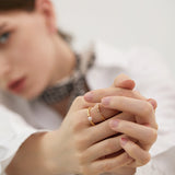 Cross Orbit Pearl Ring