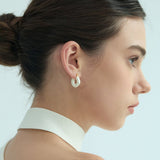 Glossy Curve Hoop Earrings