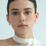 Glossy Curve Hoop Earrings