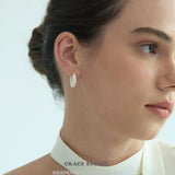 Glossy Curve Hoop Earrings
