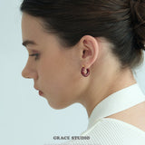 Glossy Curve Hoop Earrings