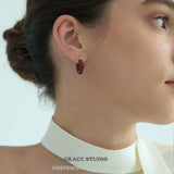 Glossy Curve Hoop Earrings
