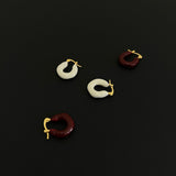 Glossy Curve Hoop Earrings