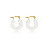 Glossy Curve Hoop Earrings