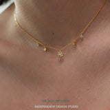 Dainty Cluster Charm Pendant Necklace