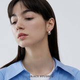 Polished Bean Stud Earrings