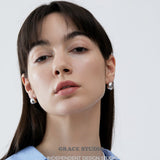 Polished Bean Stud Earrings