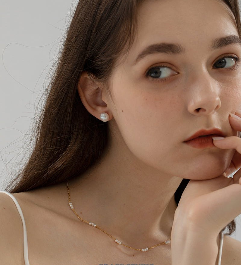 Classic Pearl Stud Earrings