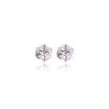 Faceted Cube Crystal Stud Earrings