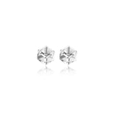 Faceted Cube Crystal Stud Earrings