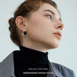 Split Dome Gemstone Clip-On Earrings