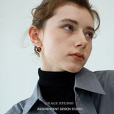 Split Dome Gemstone Clip-On Earrings