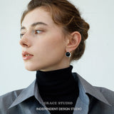 Split Dome Gemstone Clip-On Earrings