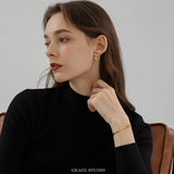 Wavy Form Open Cuff Bracelet