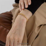 Wavy Form Open Cuff Bracelet